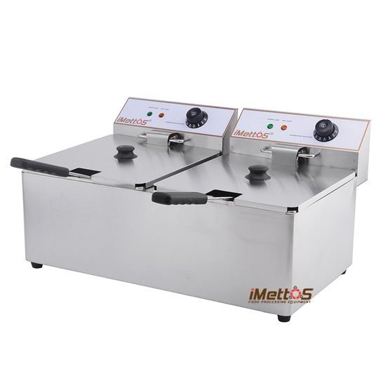 Commerical frying machine single or double tank electric fryer with CE 