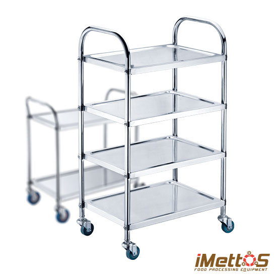 Stainless-steel Dinning Cart, Service trolley Round & Square tube Choice