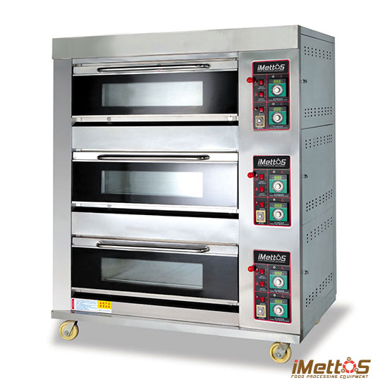ARF-60H 3 Layers 6 Pans Commercial Ovens, Gas Baking Oven Series